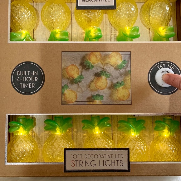 Studio Mercantile Pineapple 10-LED String Lights - Picture 4 of 7